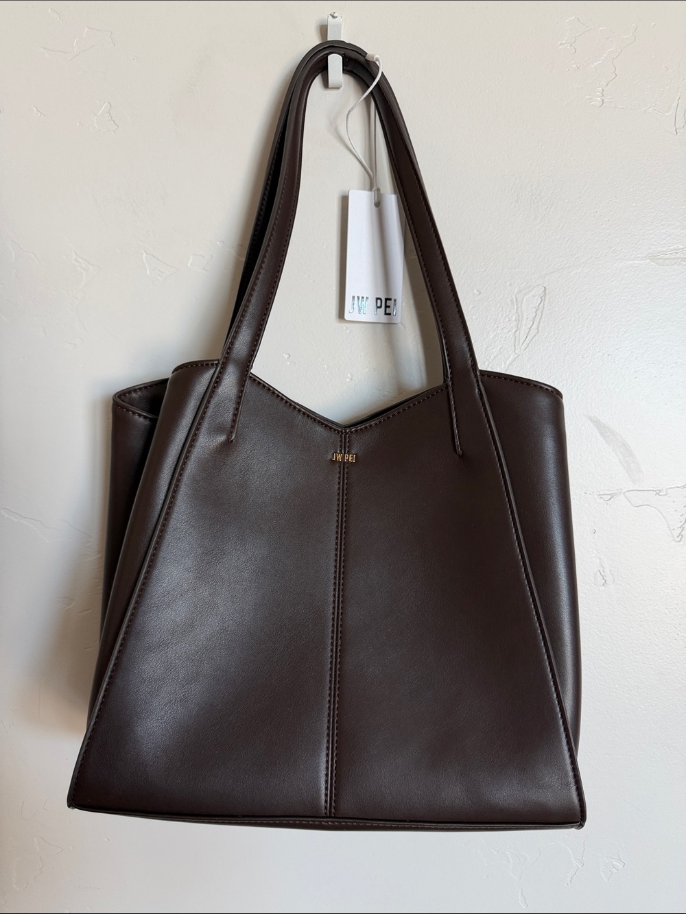 JW PEI Dumpling Bag Dark Brown V-Cut Tote - Picture 11 of 11